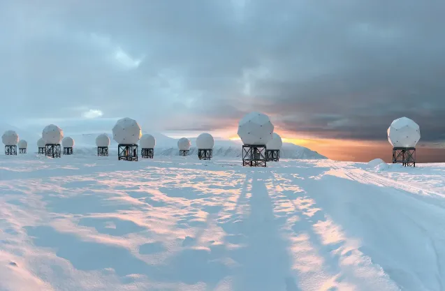 Foto de la instalación crítica de la puerta de enlace de Svalbard